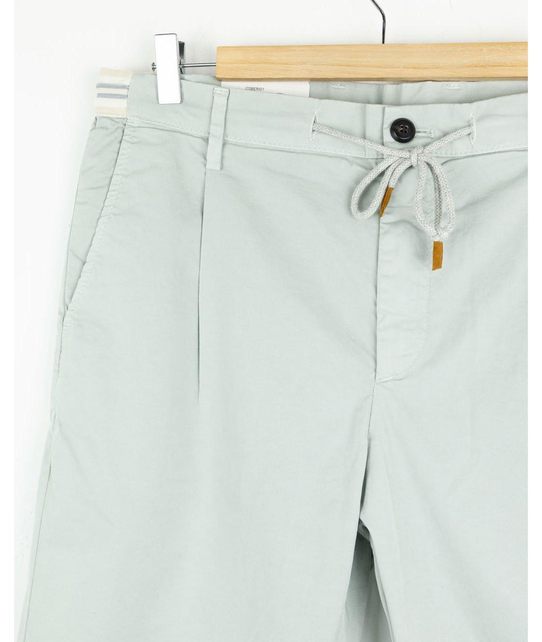 ELEVENTY Голубые хлопко-эластановые шорты, фото 4