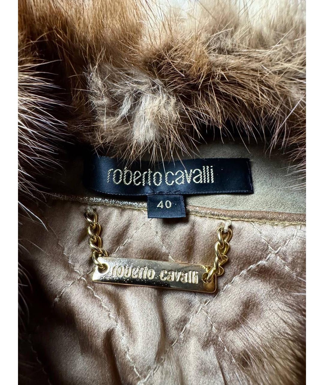 ROBERTO CAVALLI Горчичная хлопковая куртка, фото 6