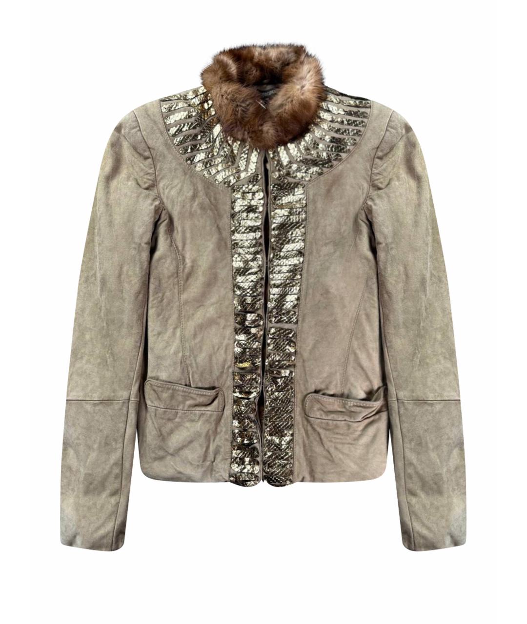 ROBERTO CAVALLI Горчичная хлопковая куртка, фото 1