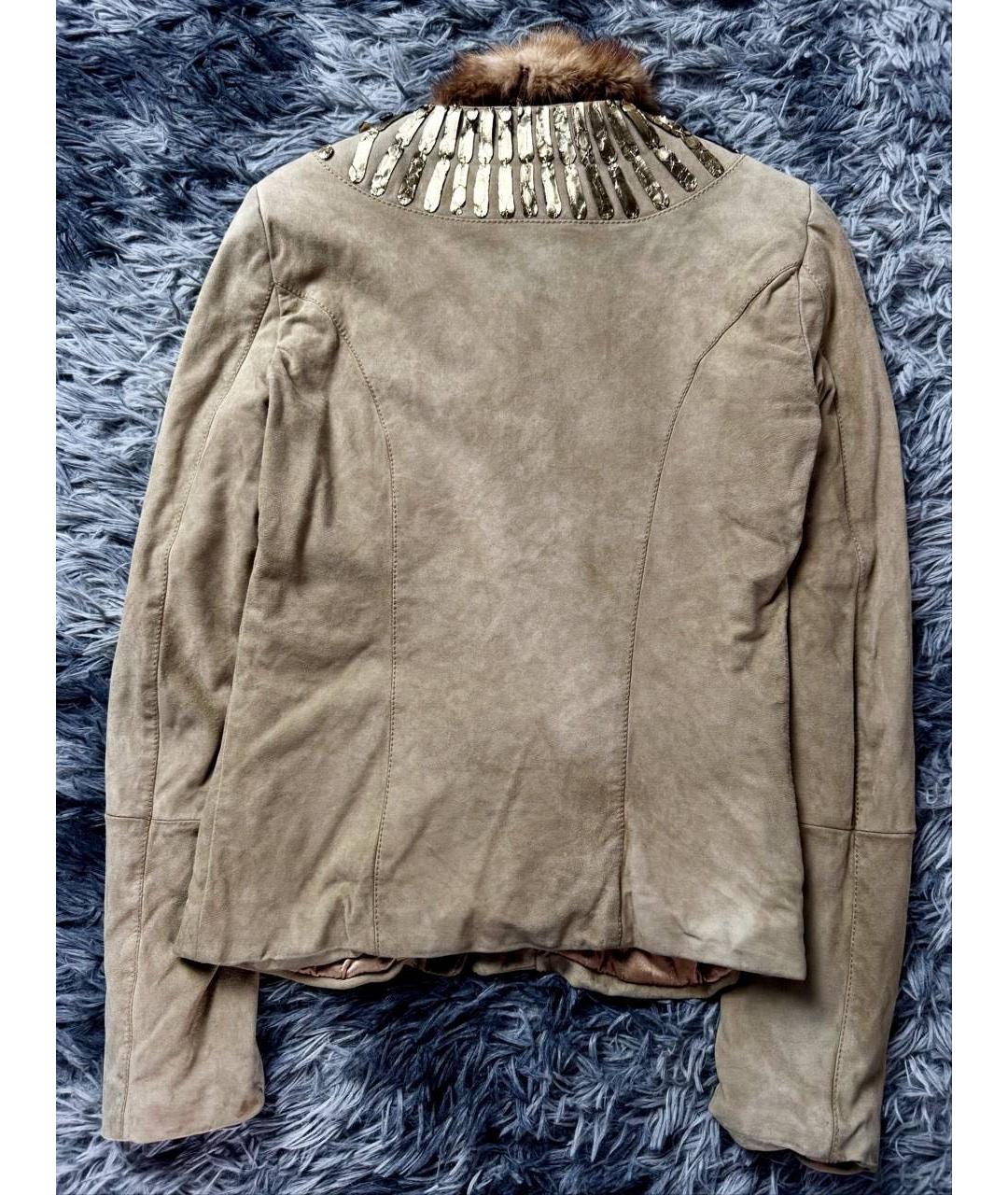 ROBERTO CAVALLI Горчичная хлопковая куртка, фото 2