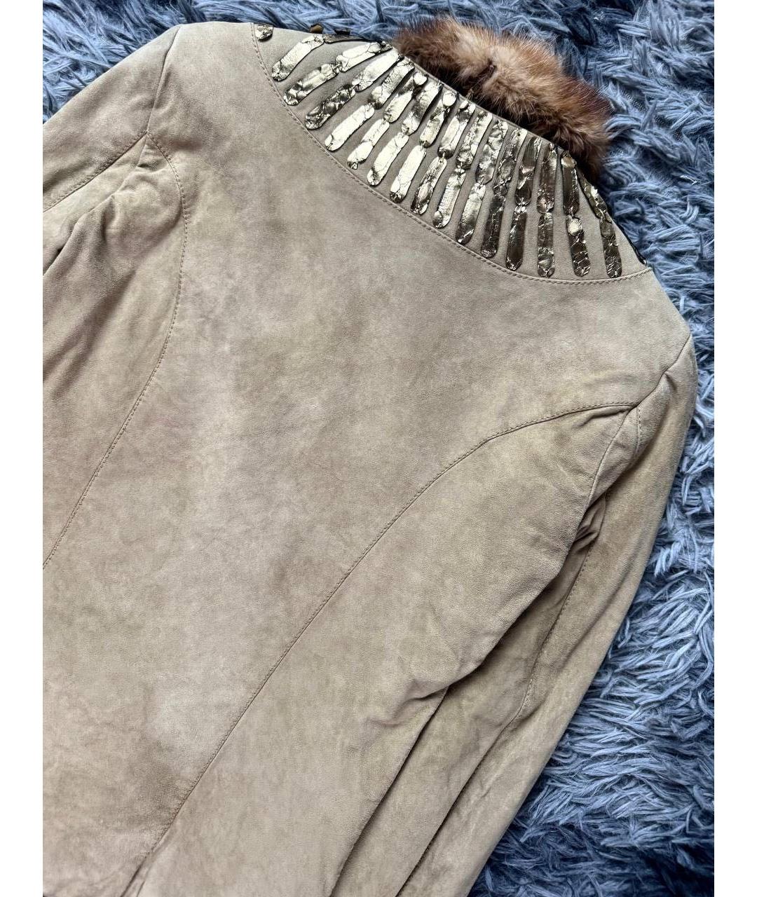 ROBERTO CAVALLI Горчичная хлопковая куртка, фото 3