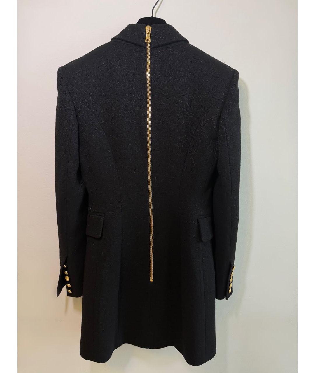 BALMAIN Черное шерстяное повседневное платье, фото 2