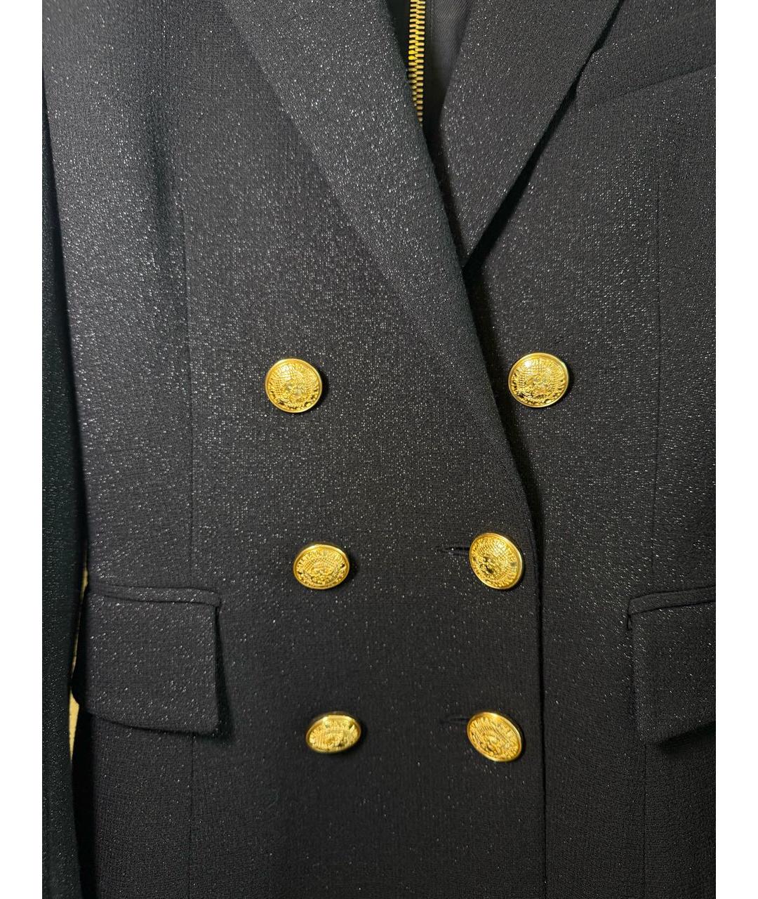 BALMAIN Черное шерстяное повседневное платье, фото 4