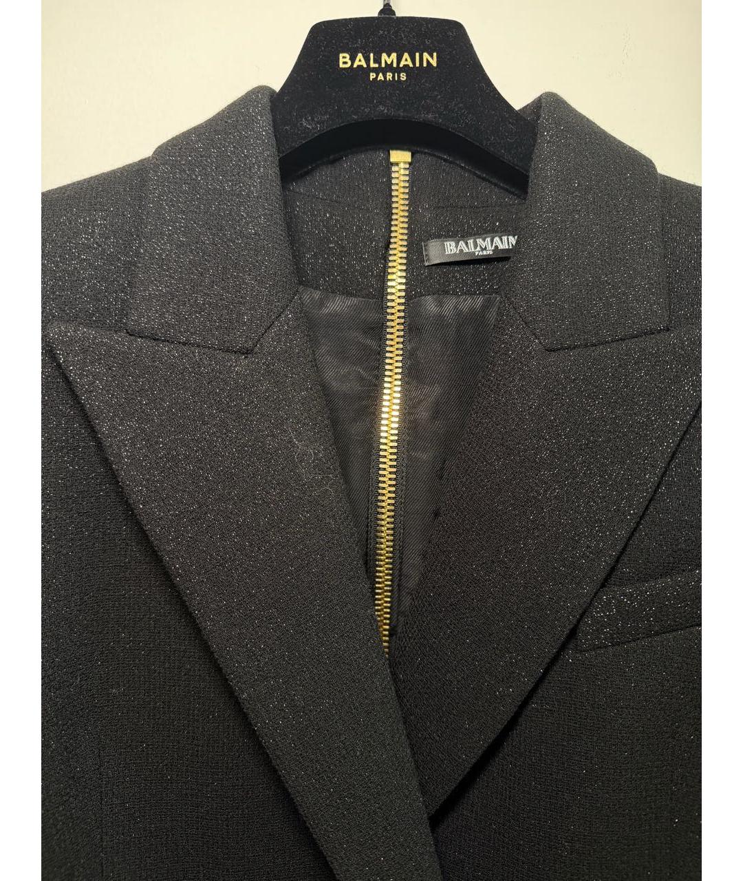 BALMAIN Черное шерстяное повседневное платье, фото 3