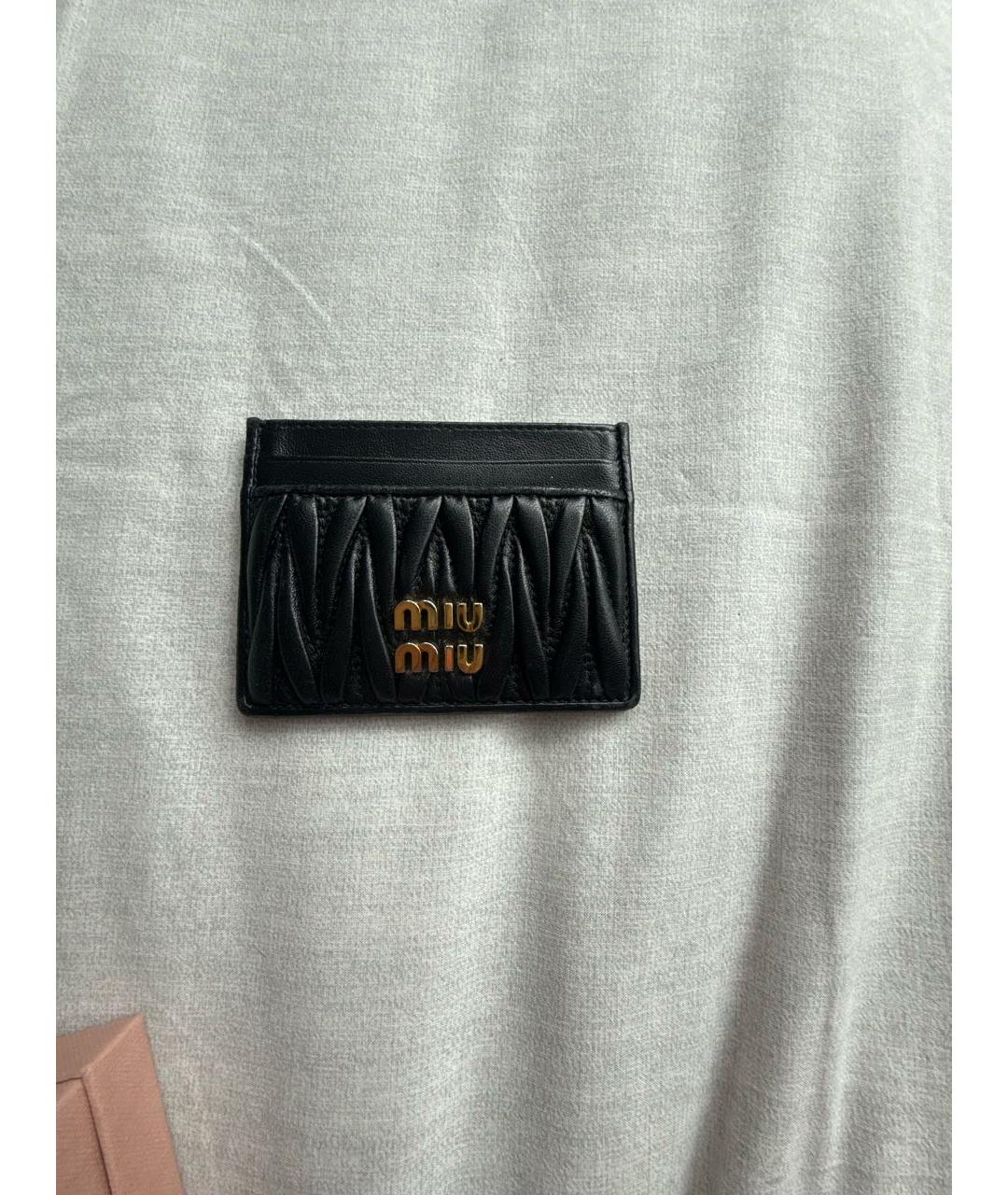 MIU MIU Черный кожаный кардхолдер, фото 9