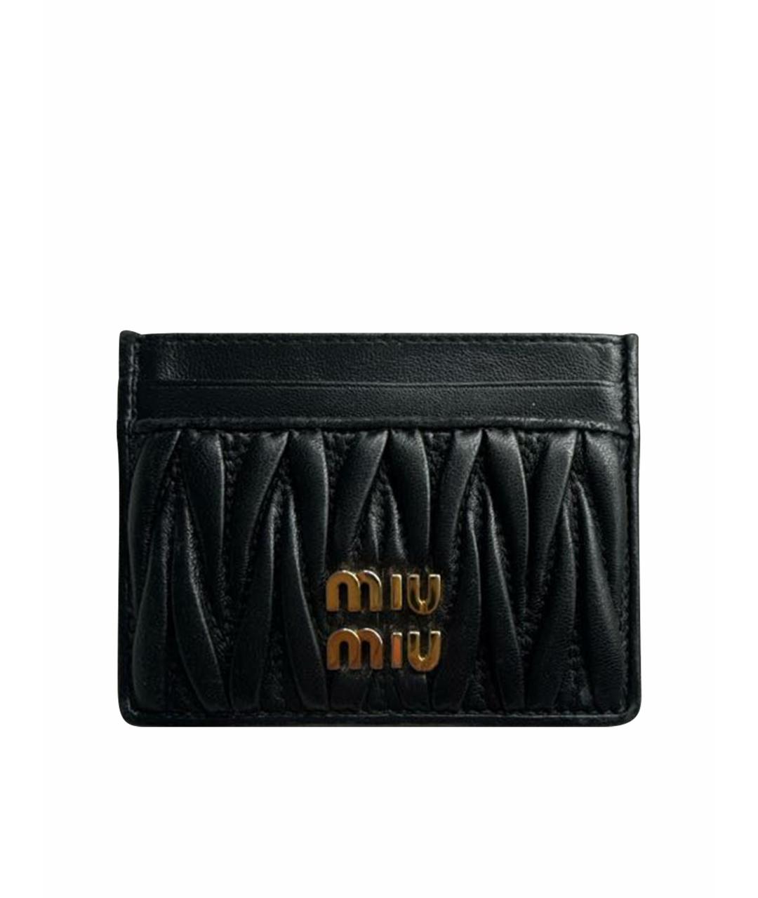 MIU MIU Черный кожаный кардхолдер, фото 1
