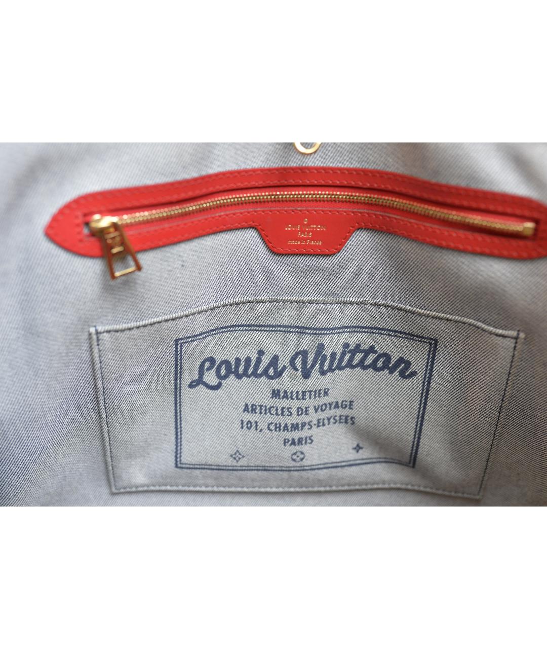 LOUIS VUITTON Голубая деним сумка тоут, фото 4