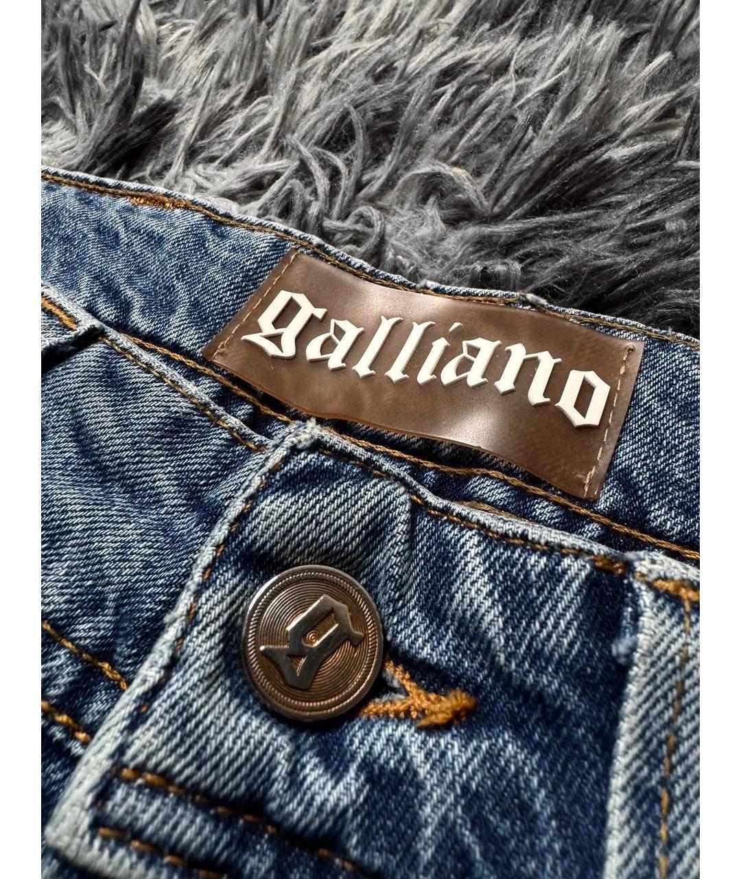 JOHN GALLIANO Голубые хлопковые джинсы слим, фото 6