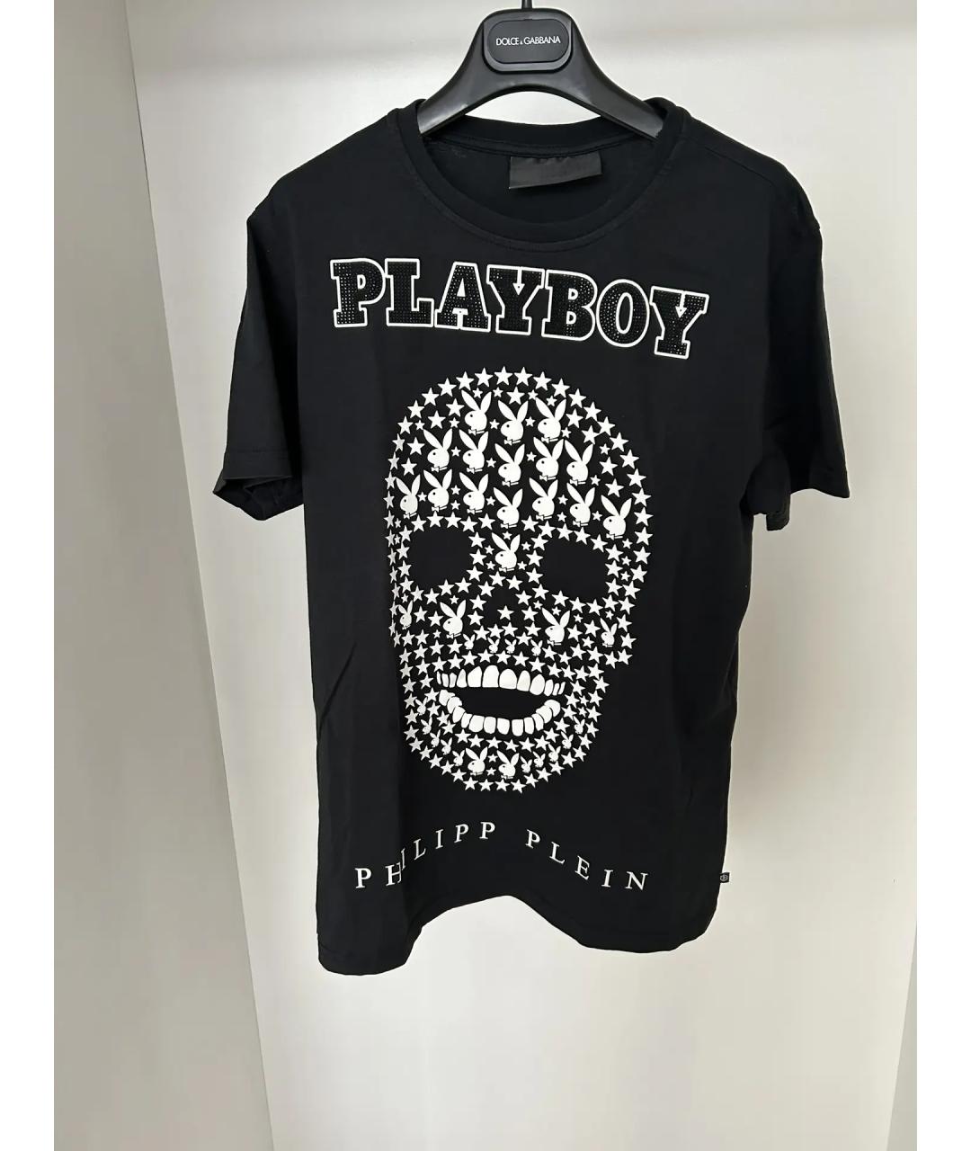 PHILIPP PLEIN Черная хлопковая футболка, фото 6