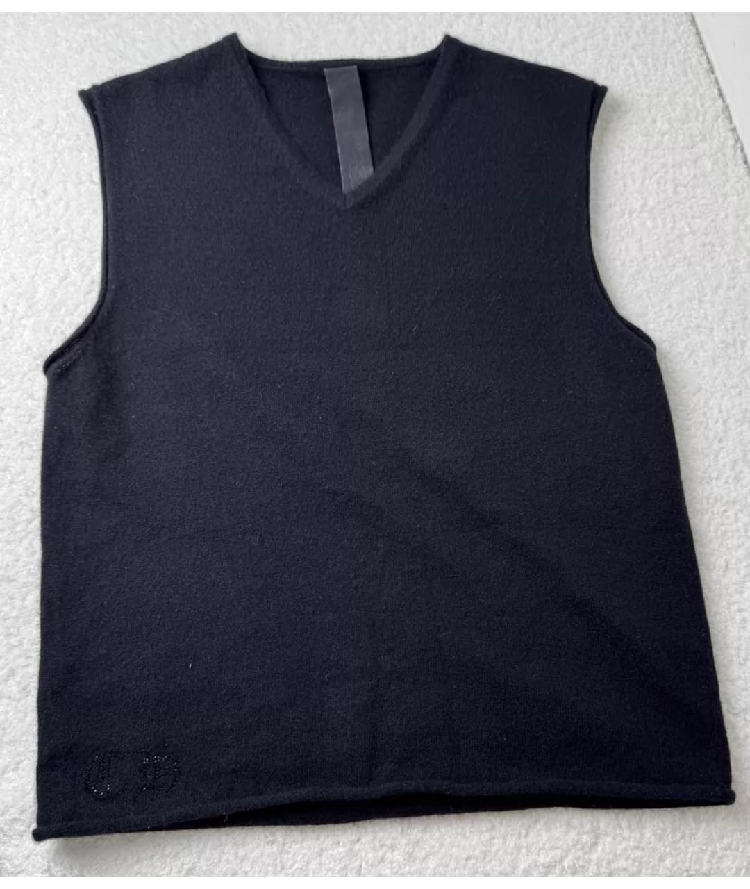 CHROME HEARTS Черная кашемировая жилетка, фото 6