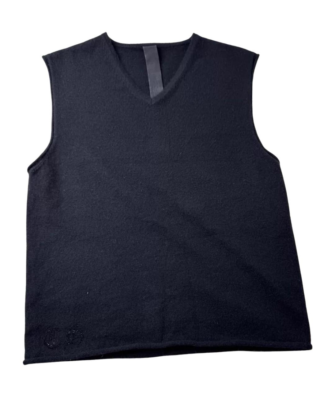 CHROME HEARTS Черная кашемировая жилетка, фото 1