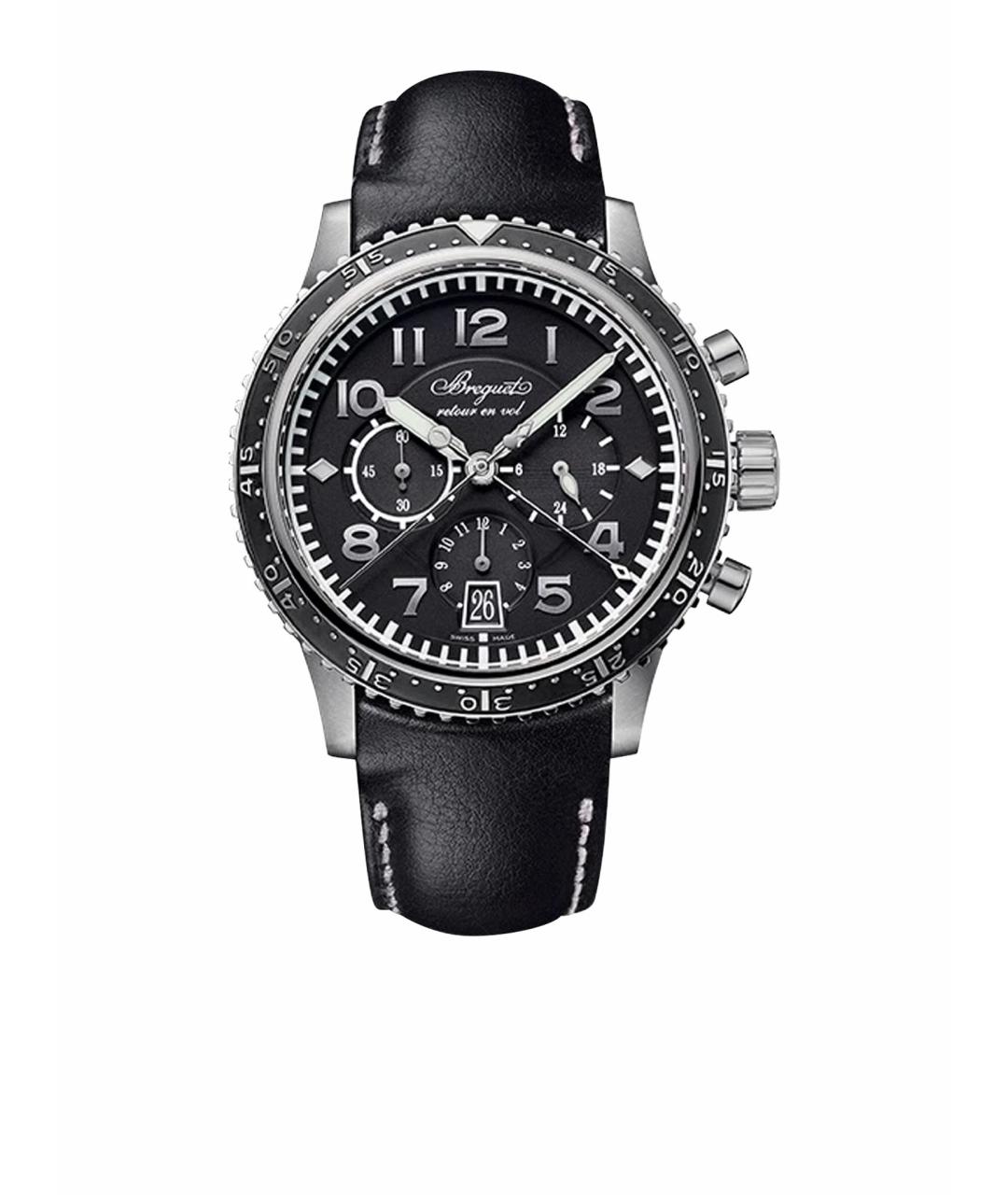 Breguet Черные металлические часы, фото 1