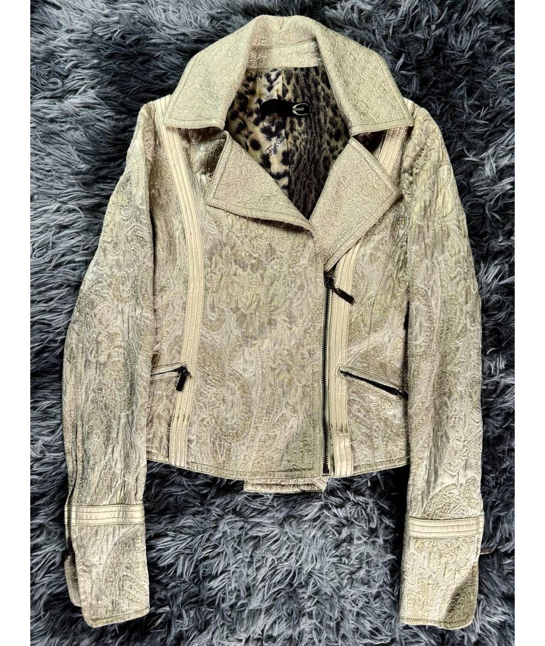 JUST CAVALLI Бежевая хлопковая куртка, фото 5