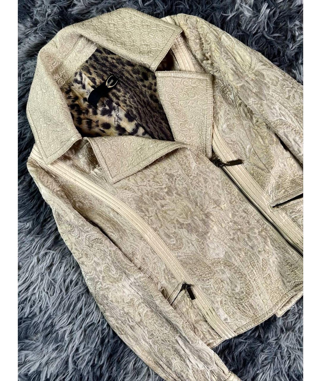 JUST CAVALLI Бежевая хлопковая куртка, фото 4