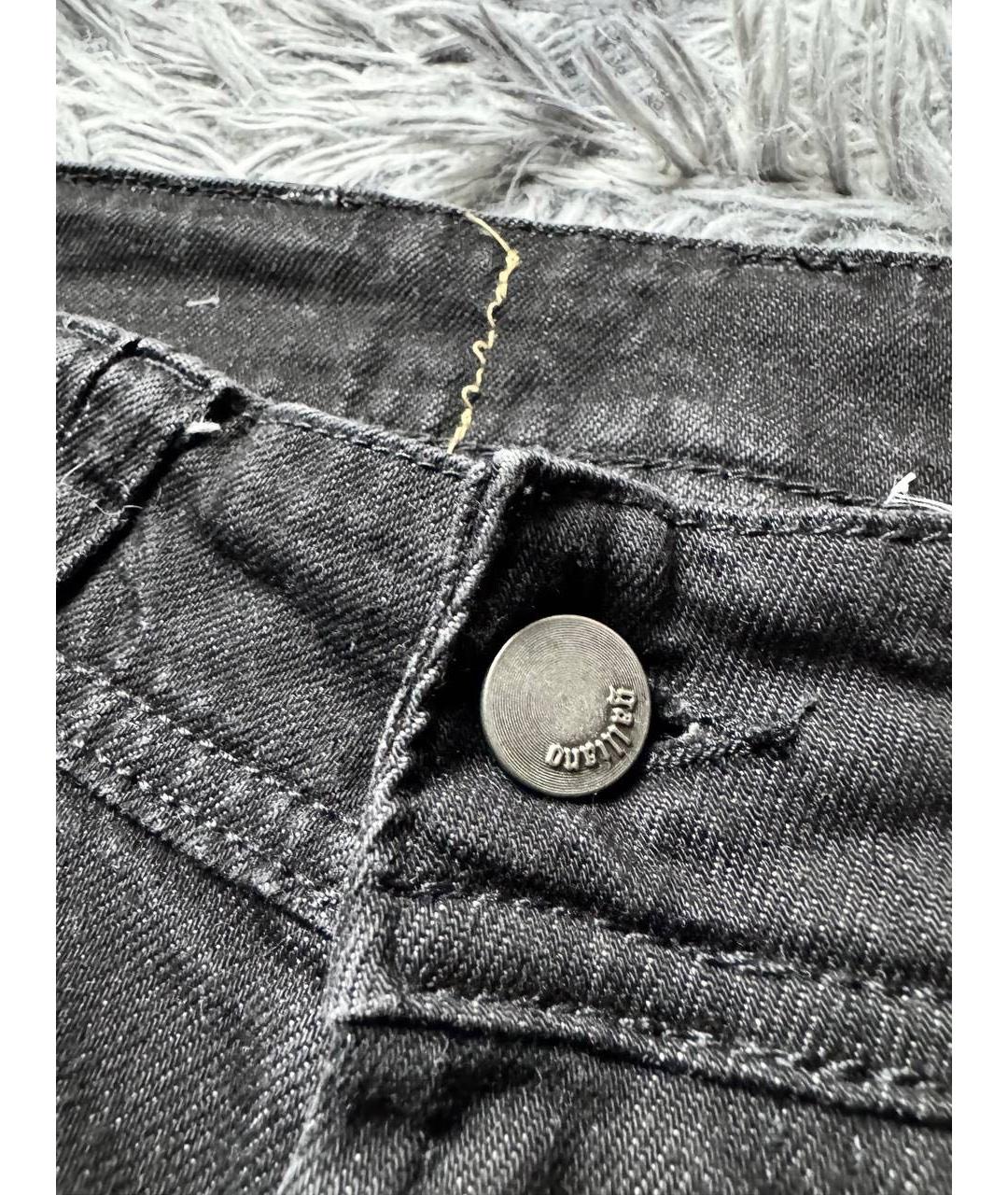 JOHN GALLIANO Черные хлопковые джинсы скинни, фото 6