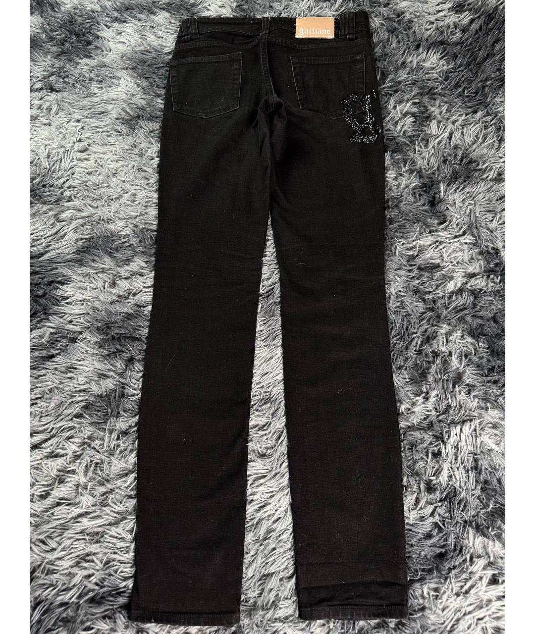 JOHN GALLIANO Черные хлопковые джинсы скинни, фото 3
