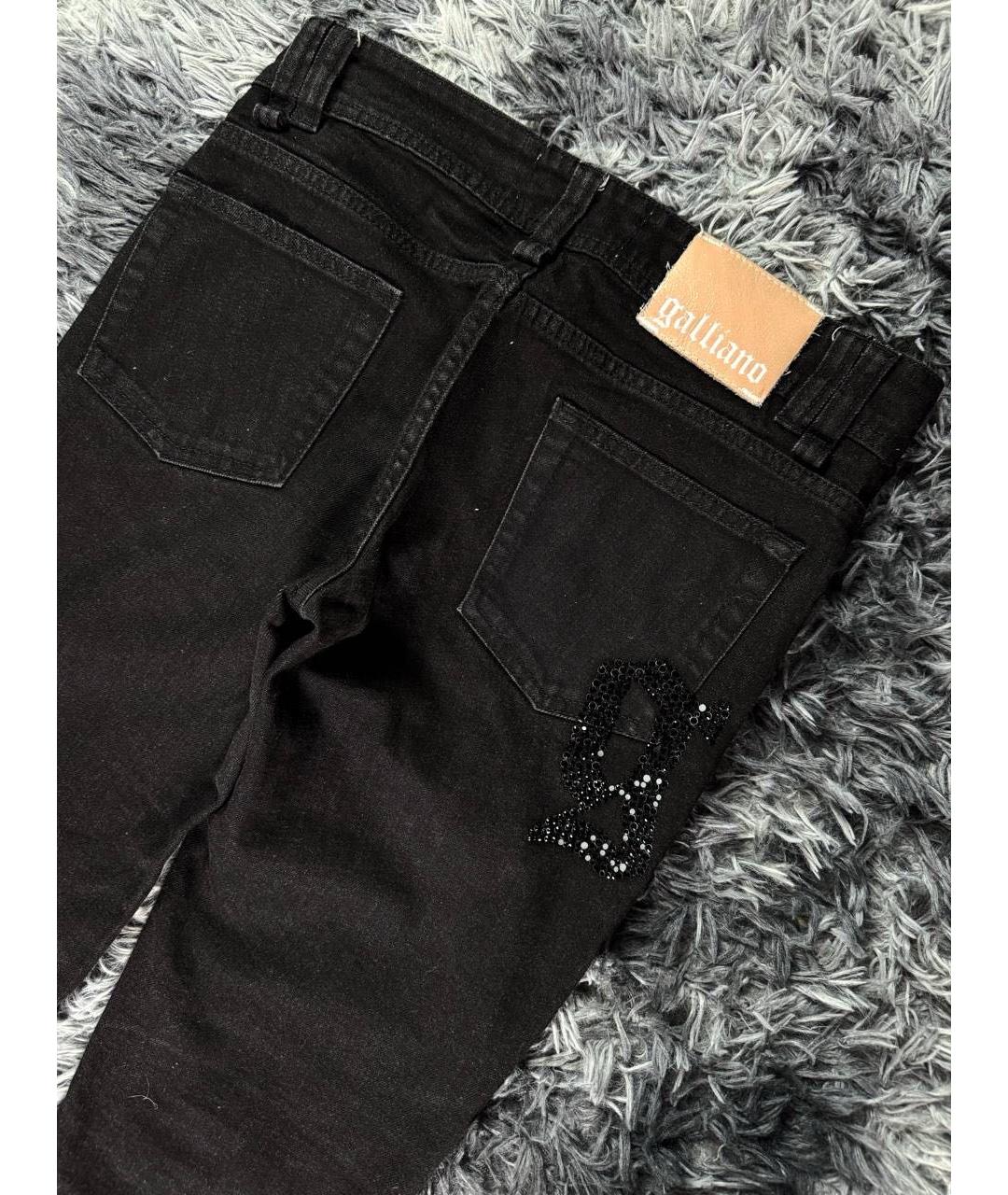 JOHN GALLIANO Черные хлопковые джинсы скинни, фото 2