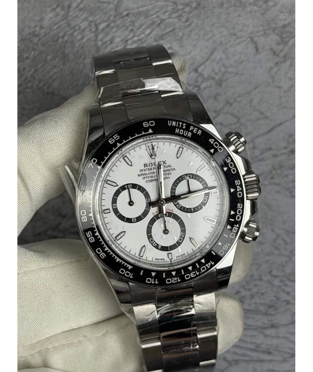 ROLEX Белые металлические часы, фото 2