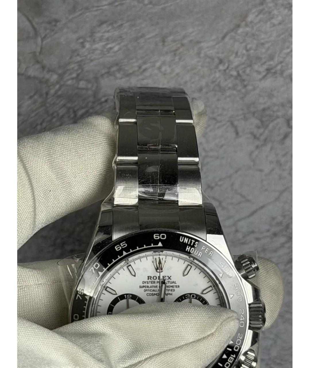 ROLEX Белые металлические часы, фото 6