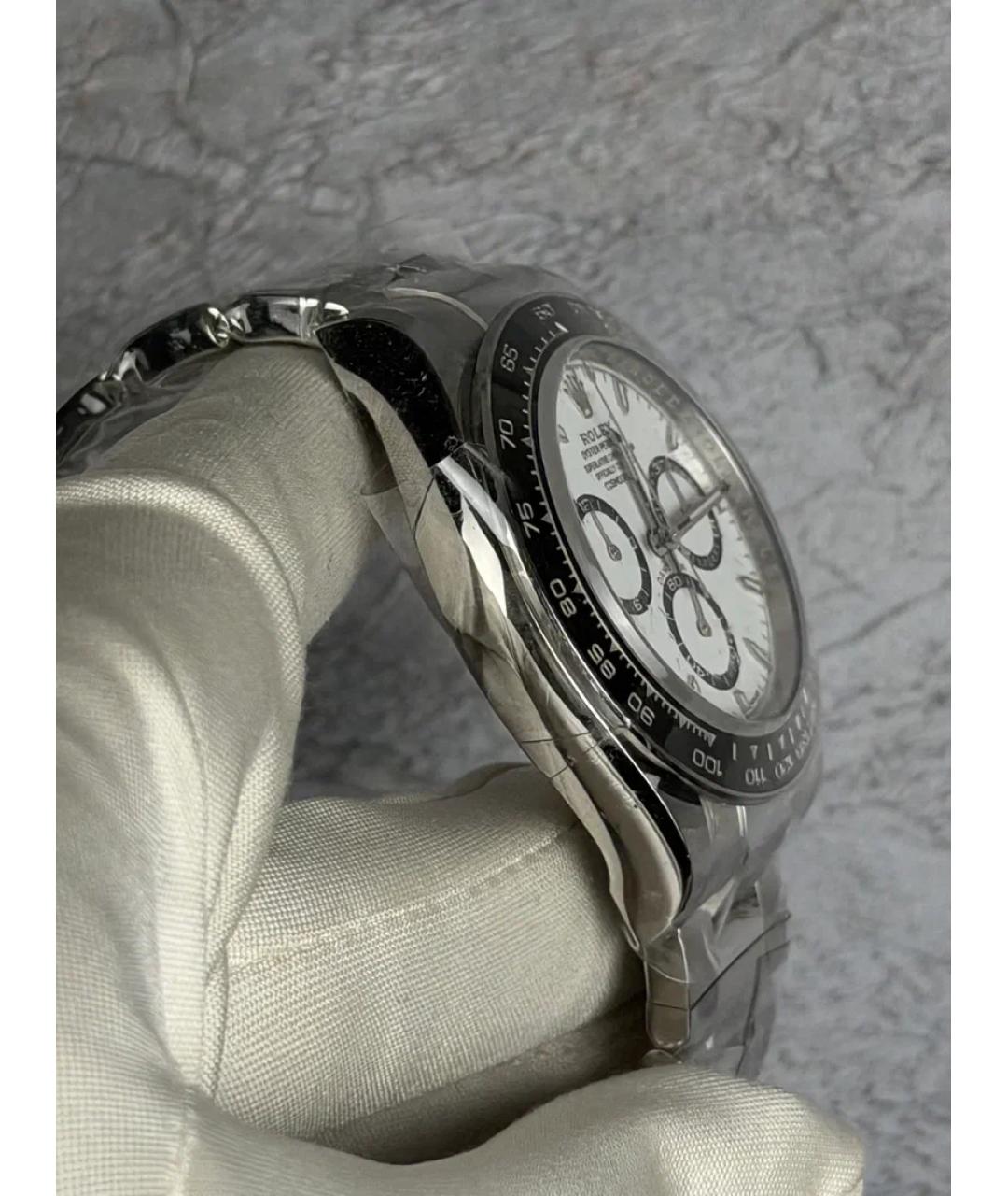 ROLEX Белые металлические часы, фото 4