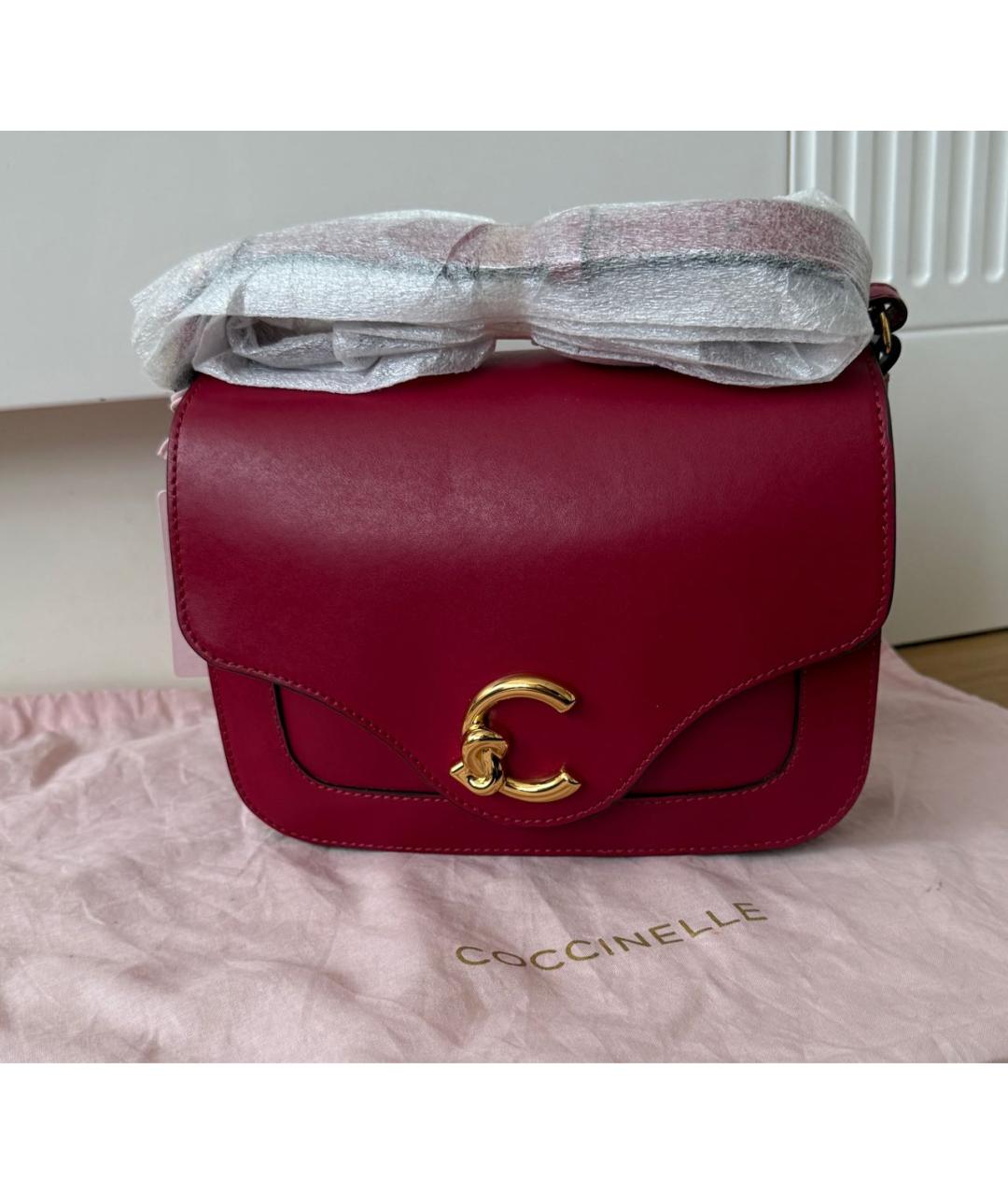 COCCINELLE Фуксия кожаная сумка через плечо, фото 7