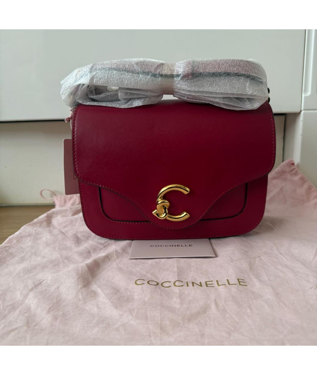 COCCINELLE Фуксия кожаная сумка через плечо, фото 9