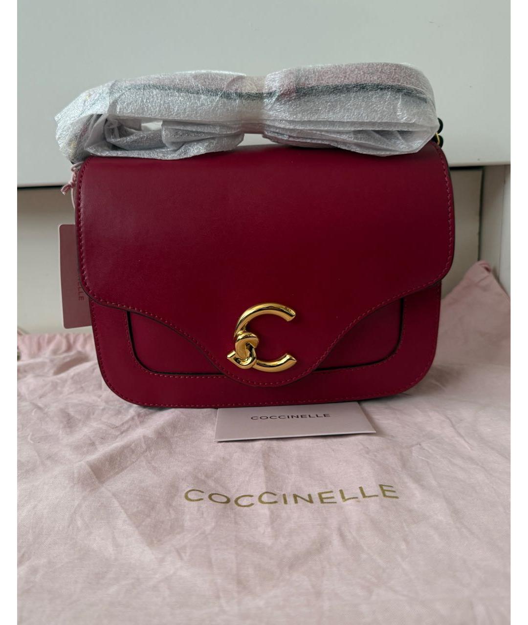 COCCINELLE Фуксия кожаная сумка через плечо, фото 2