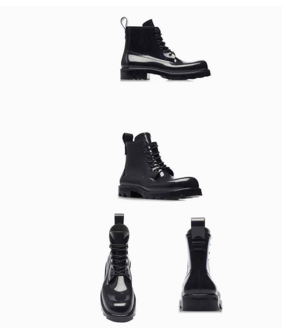 BOTTEGA VENETA Черные резиновые ботинки, фото 7