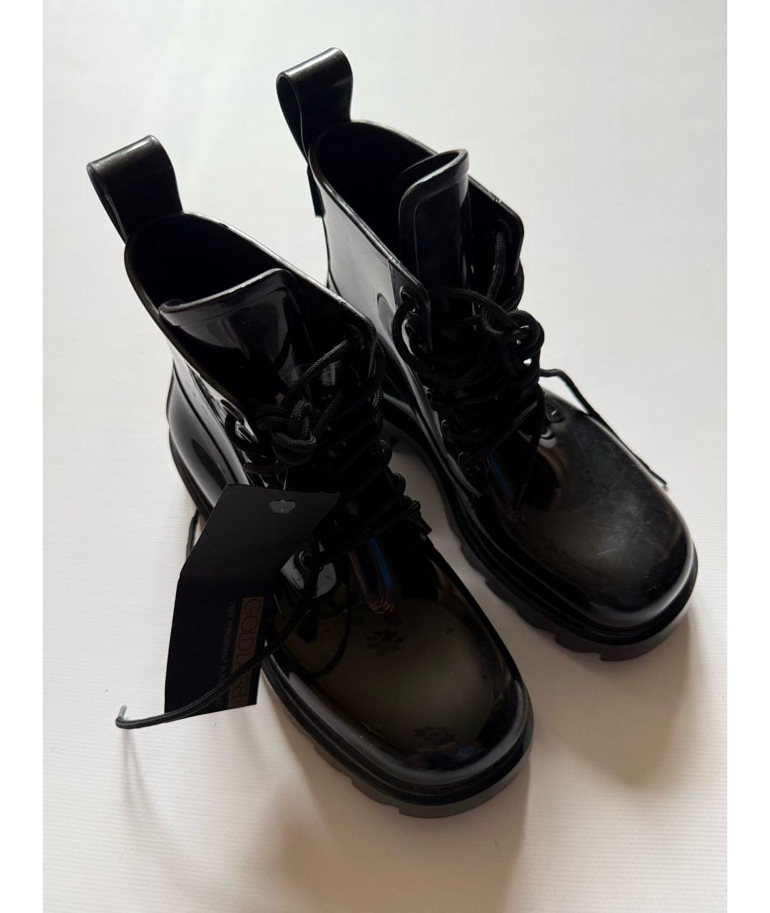 BOTTEGA VENETA Черные резиновые ботинки, фото 2