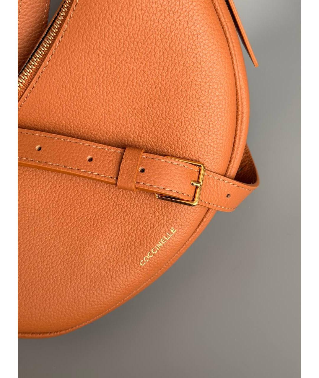 COCCINELLE Коричневая кожаная сумка через плечо, фото 5