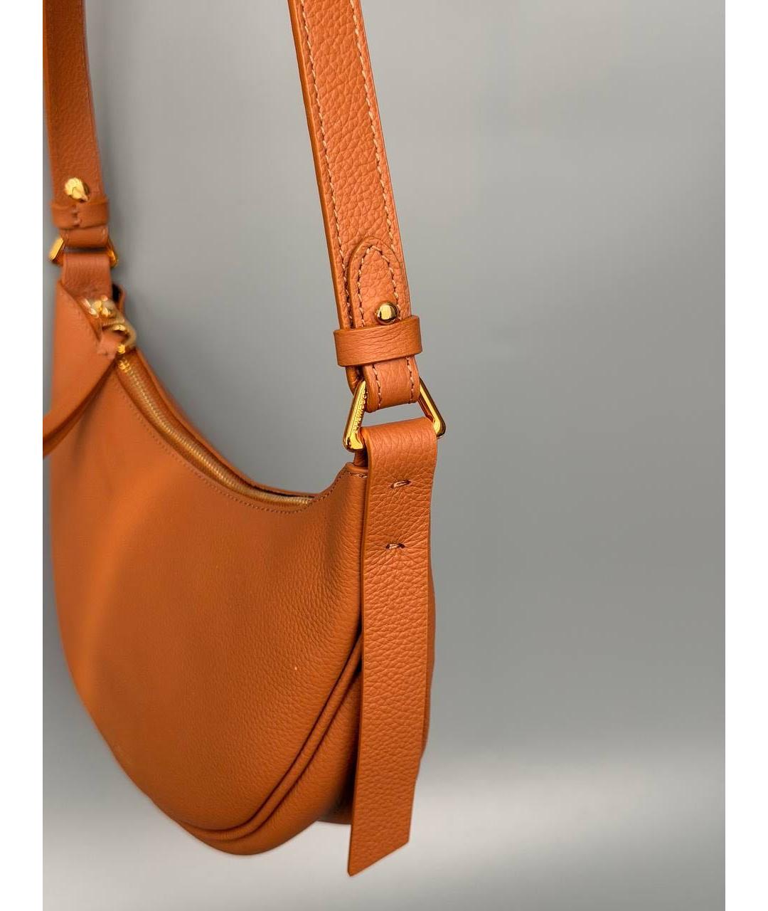 COCCINELLE Коричневая кожаная сумка через плечо, фото 3