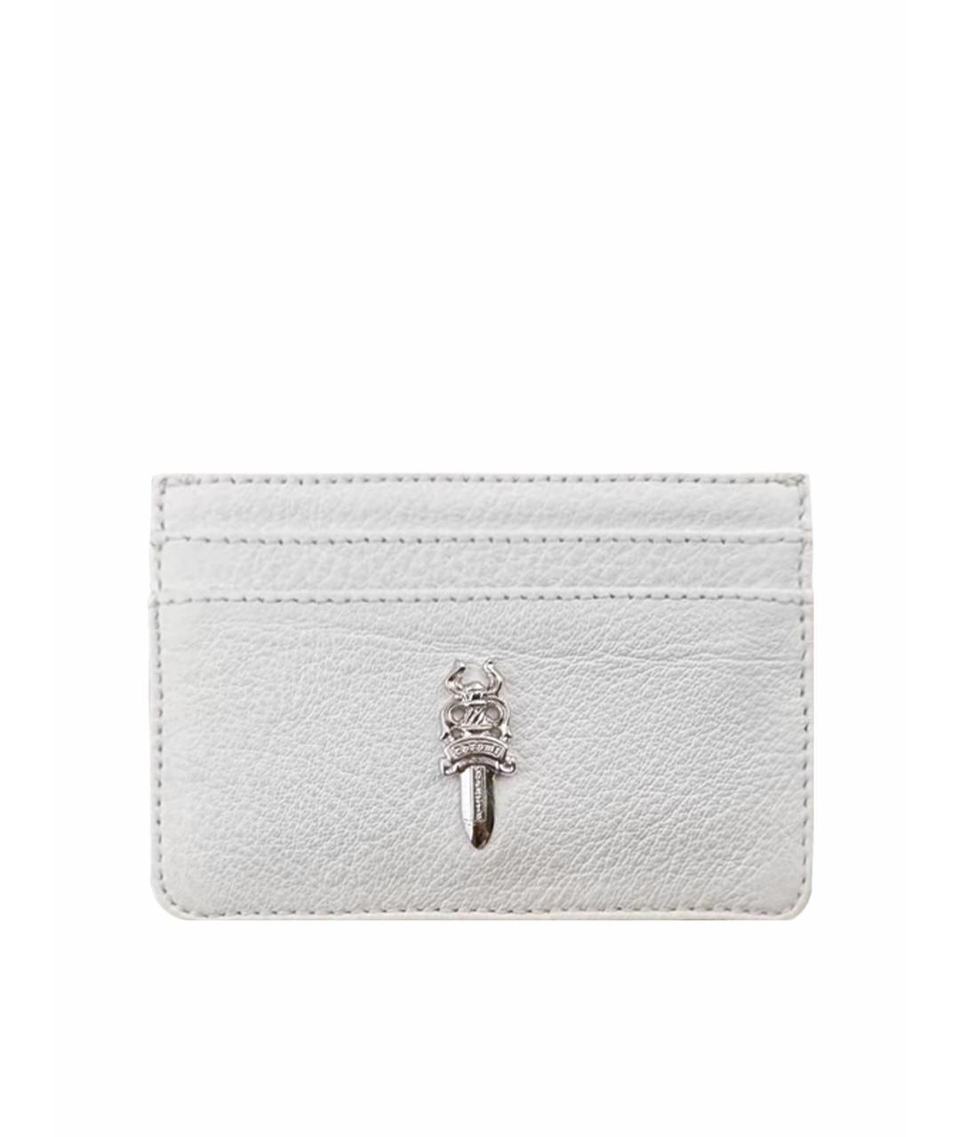 CHROME HEARTS Белый кожаный кардхолдер, фото 3