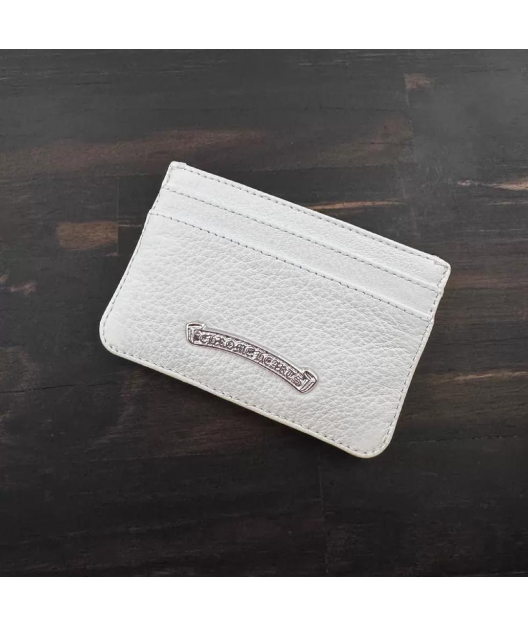 CHROME HEARTS Белый кожаный кардхолдер, фото 2