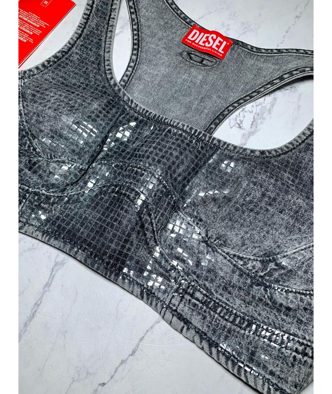 DIESEL Серая хлопковая майка, фото 5