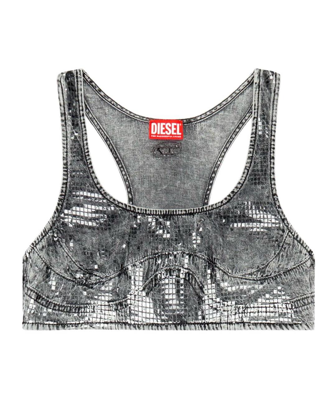 DIESEL Серая хлопковая майка, фото 1