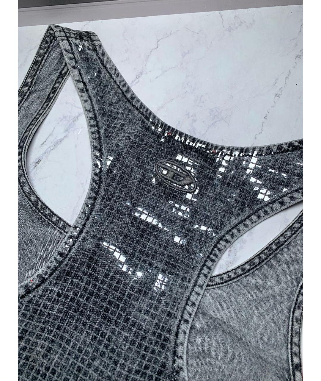 DIESEL Серая хлопковая майка, фото 6