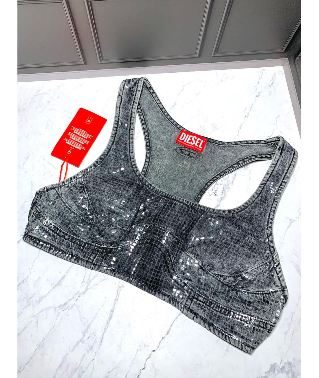 DIESEL Серая хлопковая майка, фото 3