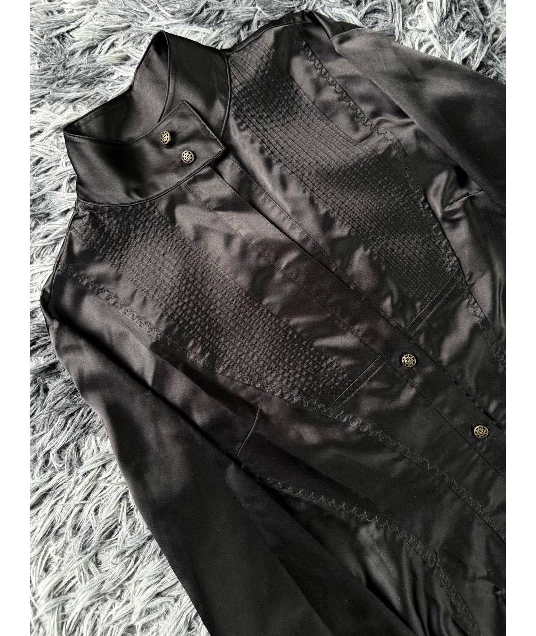 JUST CAVALLI Черная хлопковая классическая рубашка, фото 3