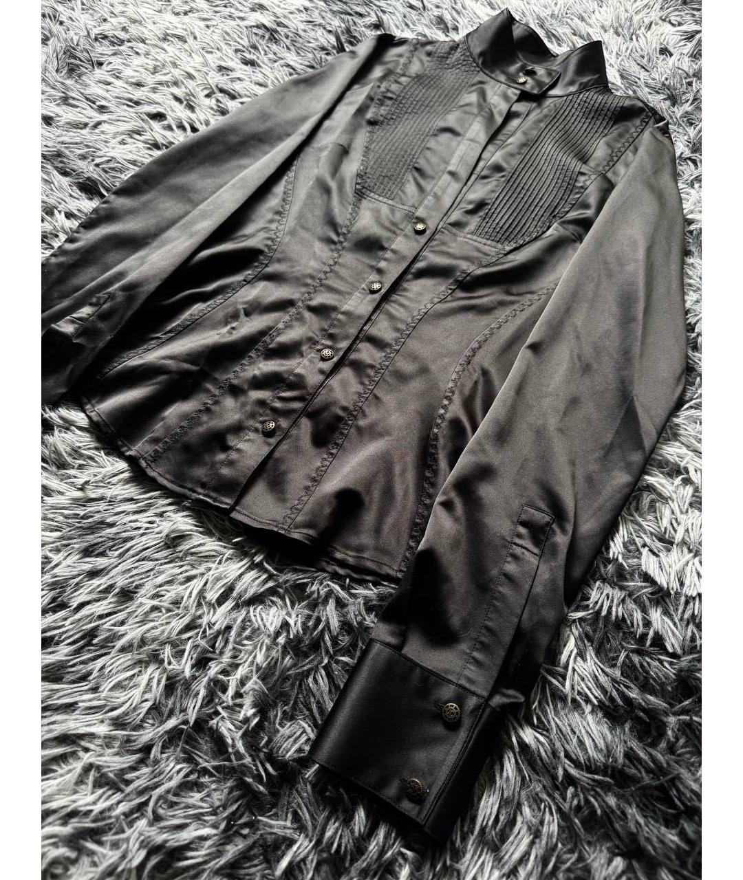 JUST CAVALLI Черная хлопковая классическая рубашка, фото 6