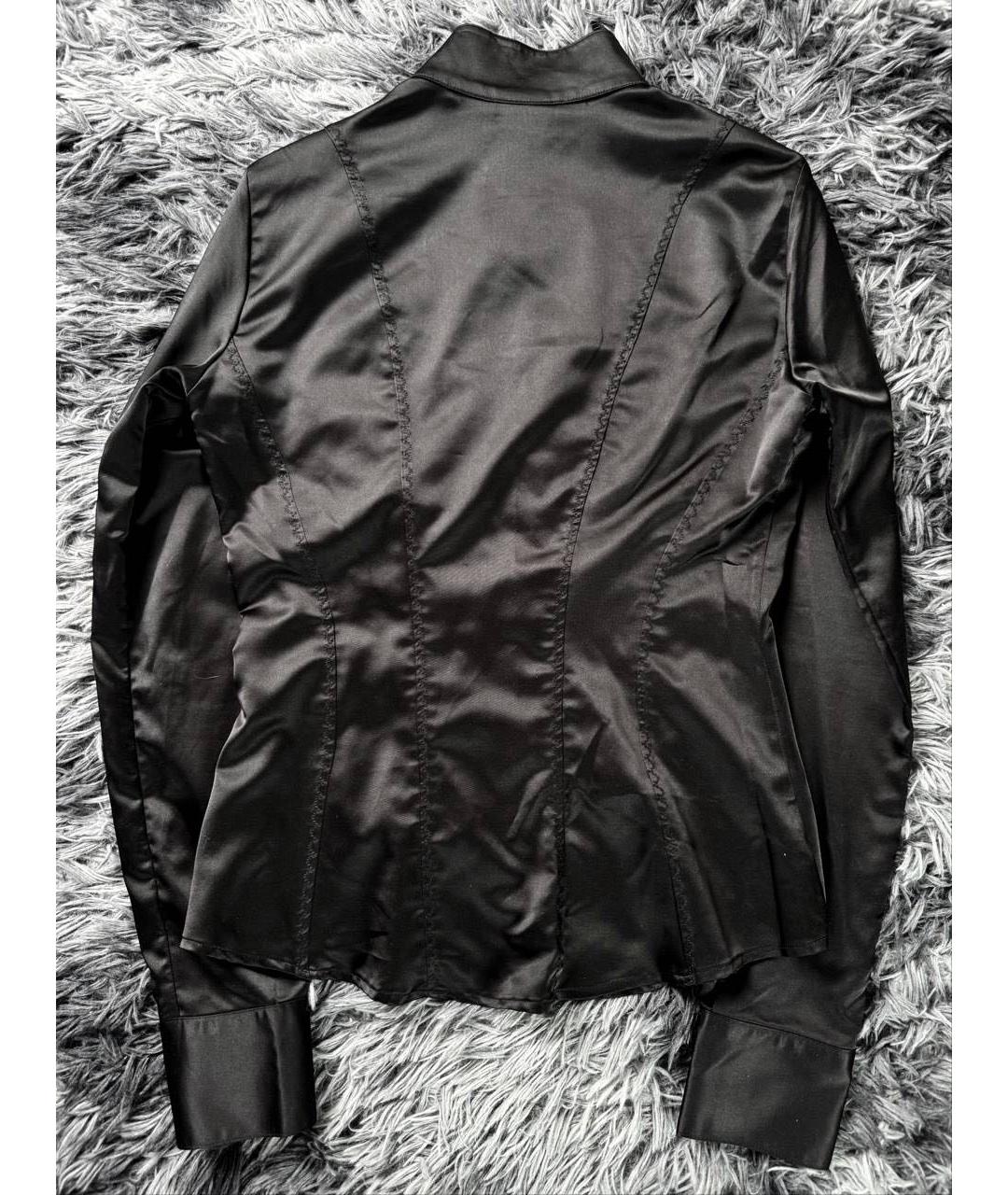 JUST CAVALLI Черная хлопковая классическая рубашка, фото 2