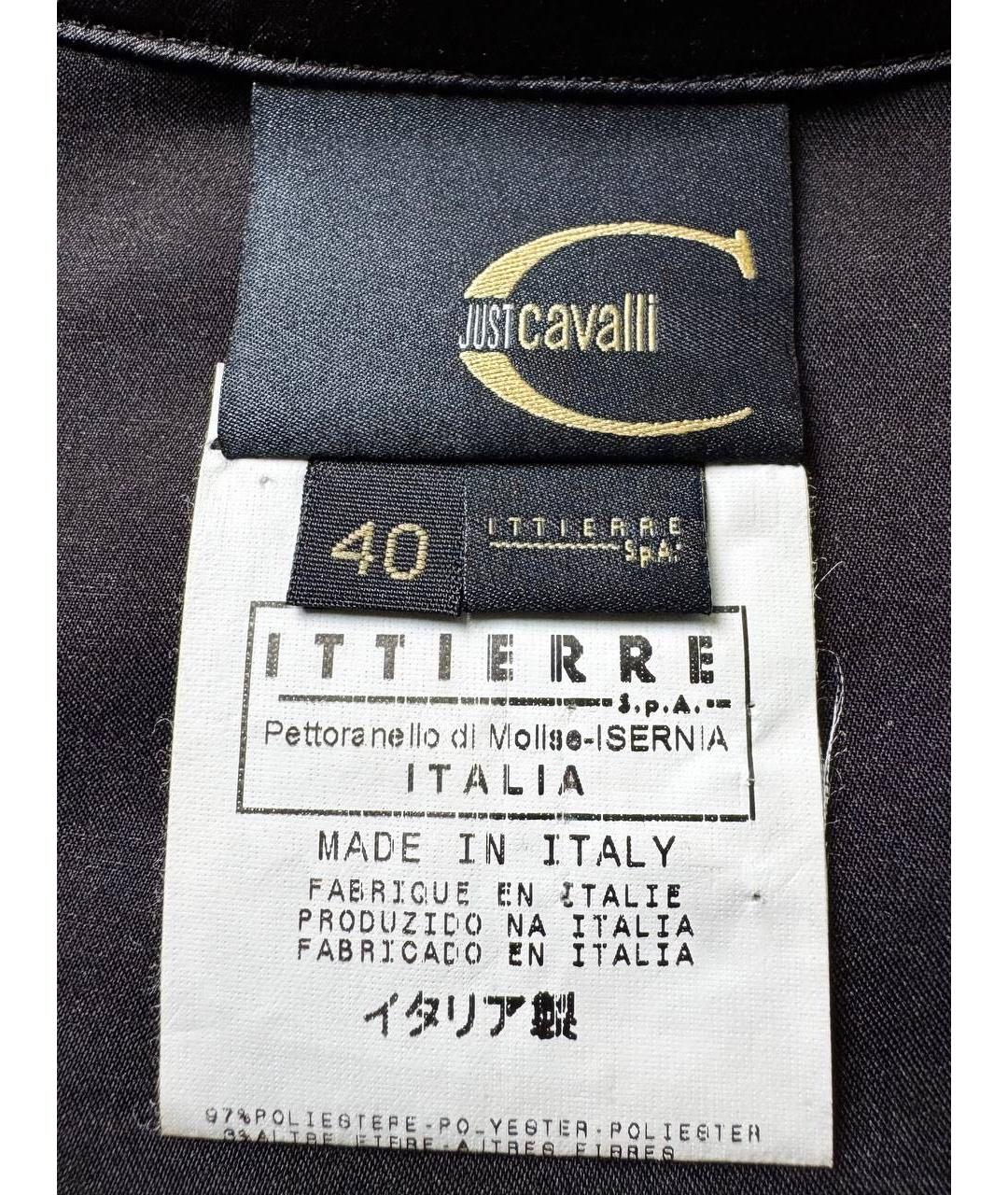 JUST CAVALLI Черная хлопковая классическая рубашка, фото 4