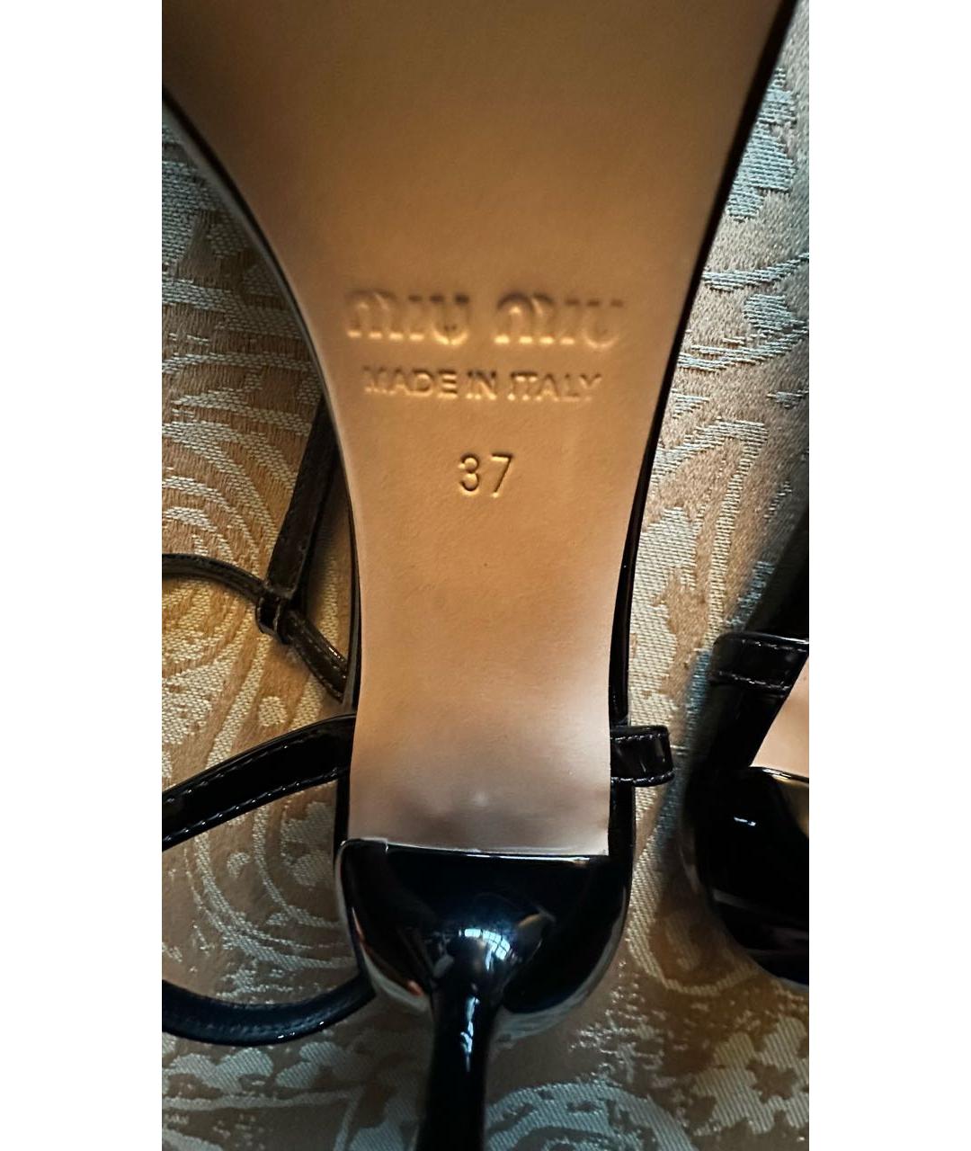 MIU MIU Мульти босоножки из лакированной кожи, фото 5