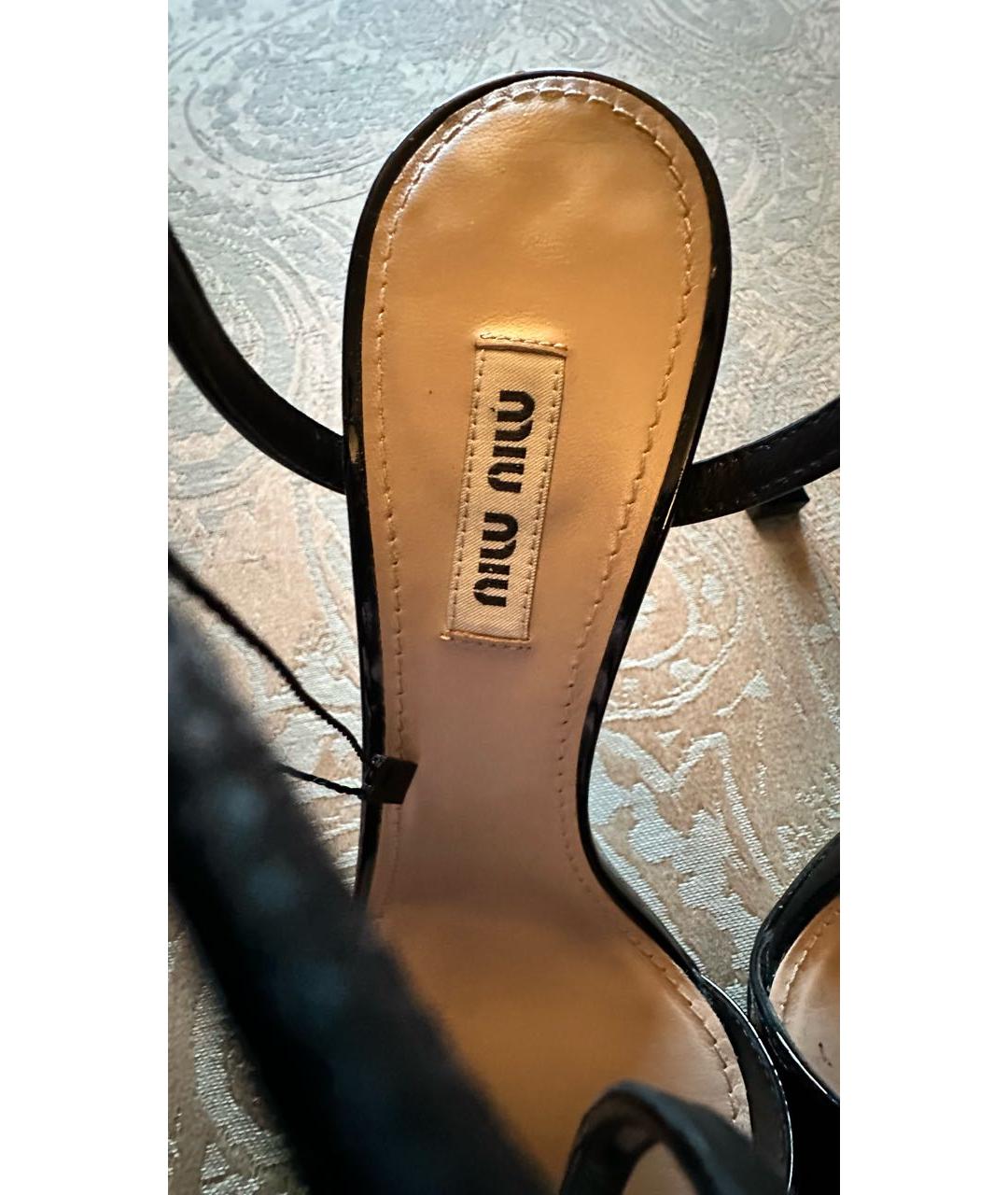 MIU MIU Мульти босоножки из лакированной кожи, фото 7