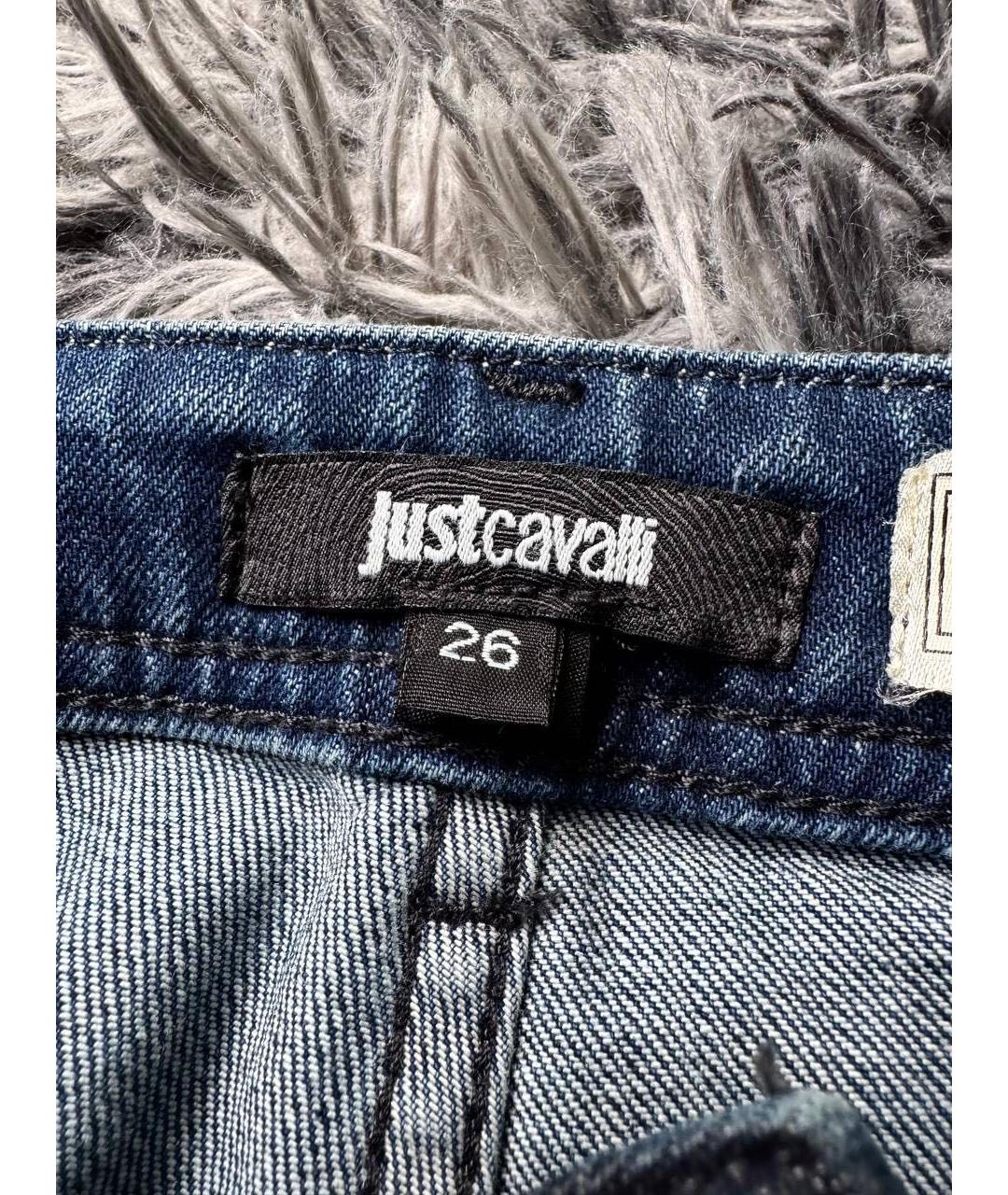 JUST CAVALLI Темно-синие хлопковые джинсы слим, фото 6