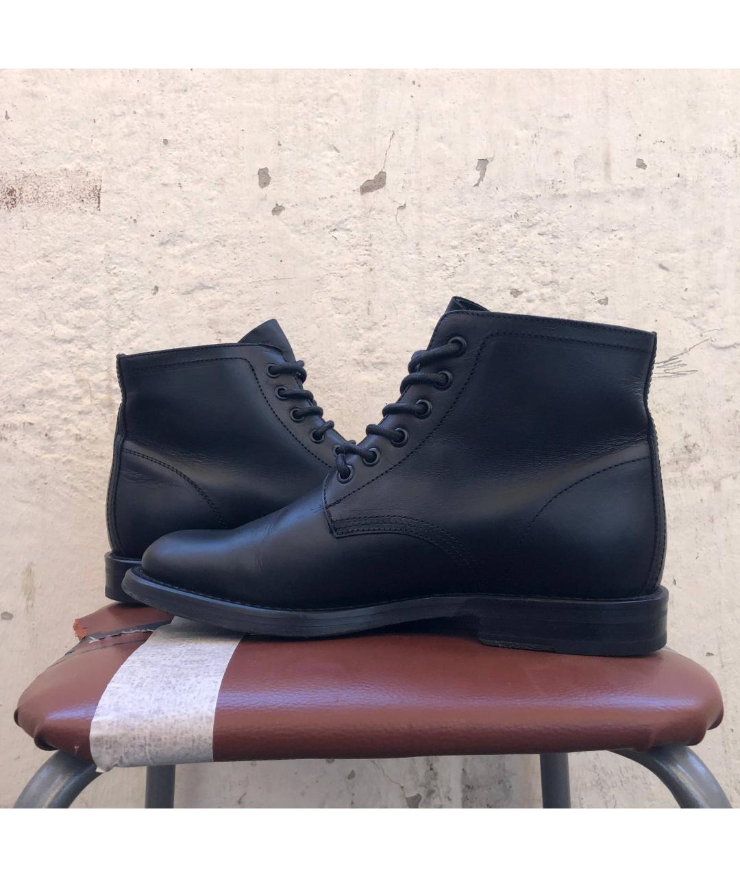 SAINT LAURENT Черные кожаные ботинки, фото 7