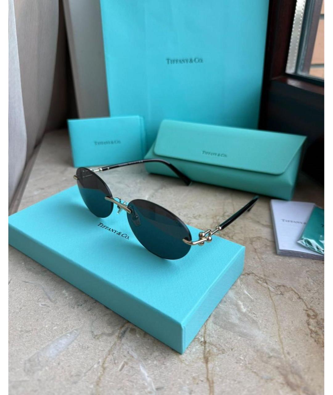 TIFFANY&CO Мульти металлические солнцезащитные очки, фото 6