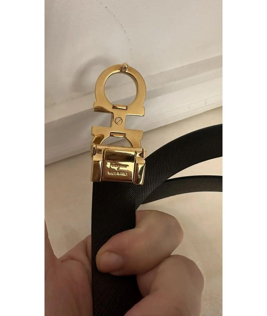 FERRAGAMO Синий кожаный ремень, фото 3