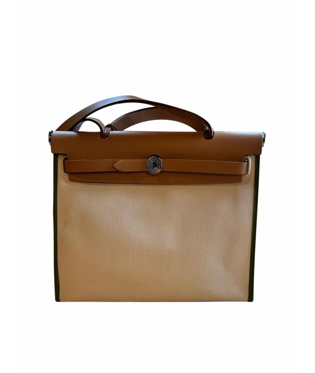 HERMES Мульти льняная сумка тоут, фото 9