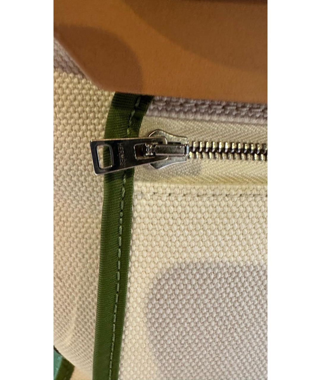 HERMES Мульти льняная сумка тоут, фото 6