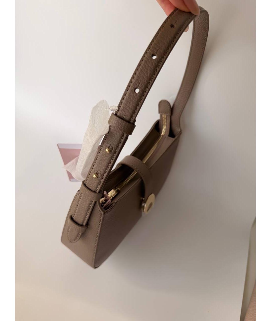 COCCINELLE Бежевая кожаная сумка с короткими ручками, фото 2